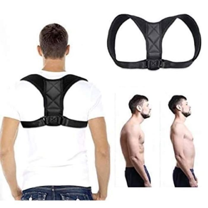 CEINTURE LOMBAIRE 1pcs ceinture de correction d epaule dos noir pour une meilleure posture Support droit de correction de Cdiscount Sport