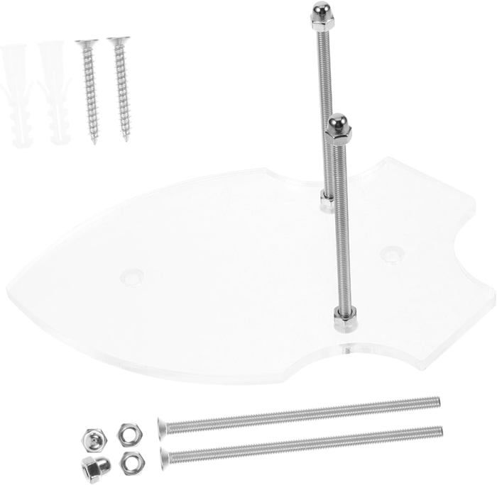 Support Mural Acrylique Pour Skateboard – Noir Ou Blanc – Taille 9x5x8 Cm