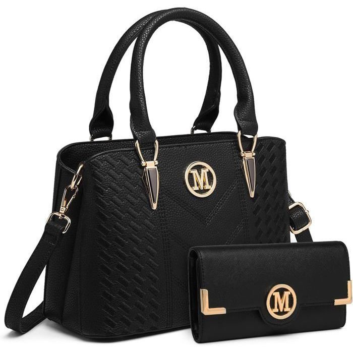Miss Lulu Sac à Dos Sac à Main Femmes Simili Cuir Clouté Crânes Chaîne - Bandoulière Mode