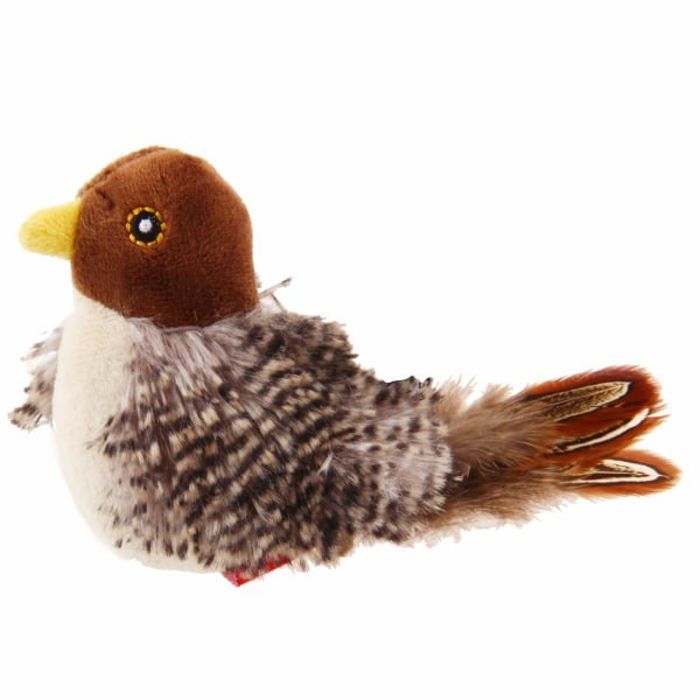 Meilleurs prix pour Melody Chaser Pet Bird Jouet interactif pour chat en peluche pour chiens et chats oiseau CHEMINEE D'ALLUMAGE BARBECUE