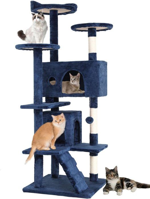 Meilleurs prix pour Arbre À Chat Hauteur 177 Cm Tour De Jeux Pour Chat Avec 2 Niches 3 Plateformes 2 Boules En Sisal Arbre À Grimper Multi-Niveaux I