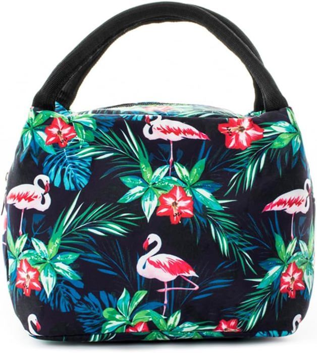 Sac Isotherme Avec Motif Flamant Rose - 24 Canettes - Portable - Grand