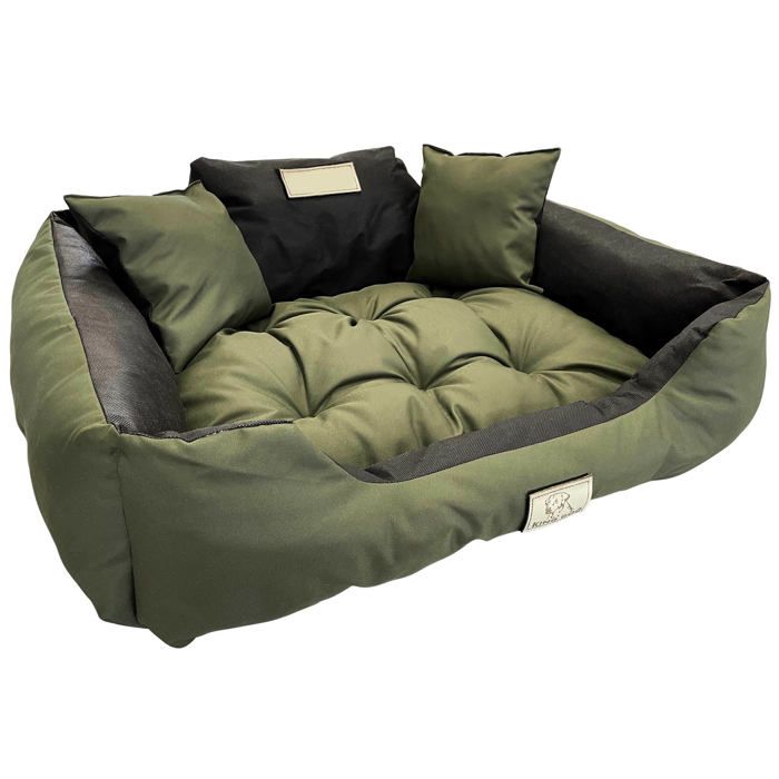 Meilleurs prix pour Lit Pour Chien EDANTI 145x115 cm Emplacement Pour Nom Imperméable Vert
