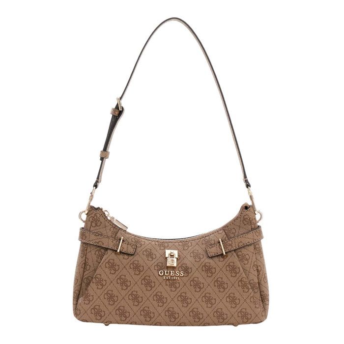 GUESS Sac à épaule brun clair marron pour femme - Yesba Shoulder Bag Latte Logo 333145