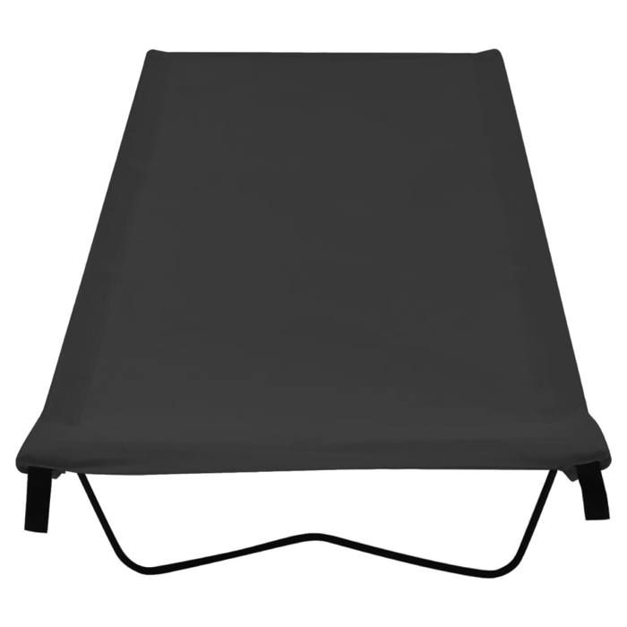 Lit de camping moderne - KALISSE - 180x60x19 cm - Tissu Oxford 600D - Acier noir - Capacité 120 kg - Montage facile
