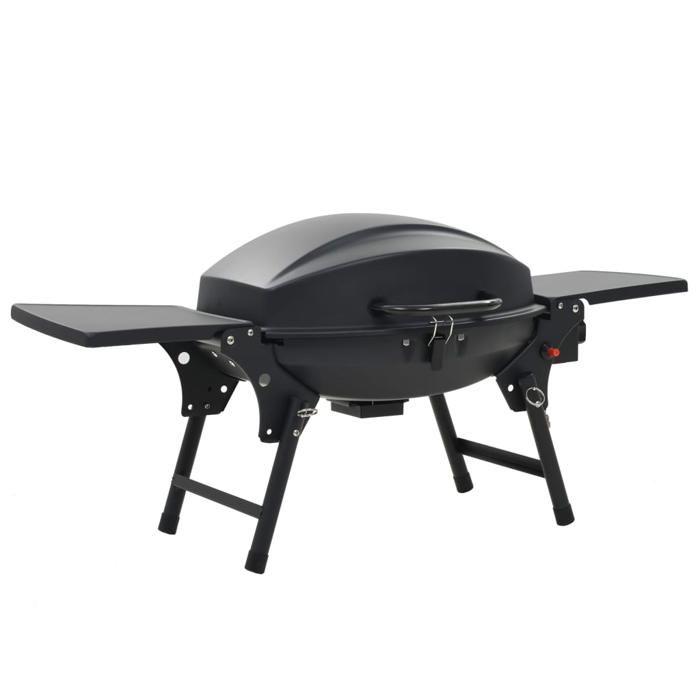 Barbecue à gaz portatif - vidaXL - Noir - Acier inoxydable enduit de poudre - 103x47x47 cm - Zone de cuisson 015 ㎡