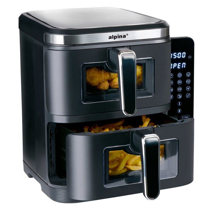 alpina Airfryer XXXL - Friteuse à air chaud 11L - 8 Personnes - Alpina