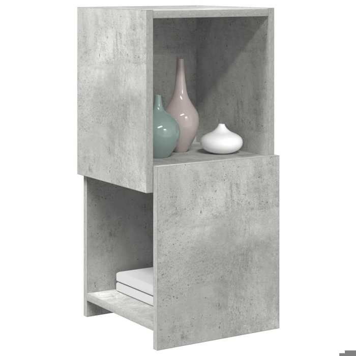 [40610]Meuble danglee MEUBLECHIC Armoire de chambre/Cabinet bas - Gris béton 30 5x30x65cm Bois dingénierie Poids:8.91 Kg
