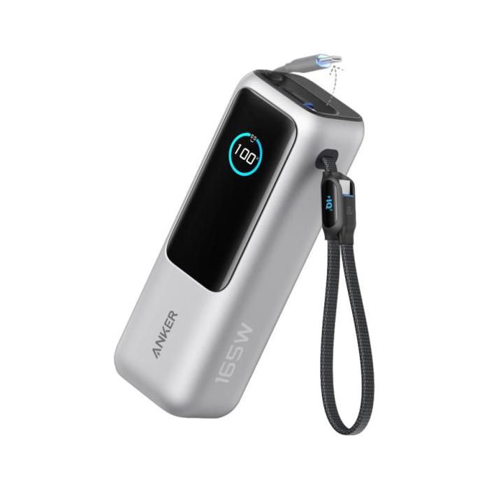 POWER BANK ANKER 25K BUILT IN USB C CABLE RETRACTIL