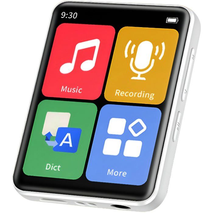 Lecteur MP3 128 Go Bluetooth écran tactile de 177 pouces son haute définition portable blanc