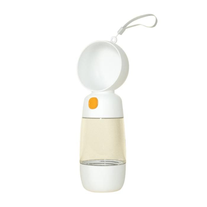 Fontaine à Eau Voyage pour Chien - Gamelle Nomade et Bouteille dEau 565ml - Blanc MENAGERE - SERVICE COMPLET DE