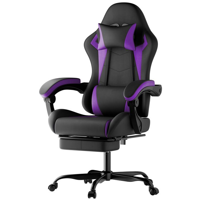 Design solide et sécurisé chaise gamer réglable en hauteur couleur noir idéal pour chambre ado gamer bureau design moderne