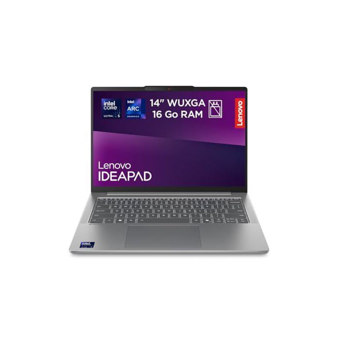IdeaPad Slim 5 14IMH10 Ordinateur Portable 14 WUXGA Intel Core Ultra 5 RAM SSD Windows 11 Home Clavier