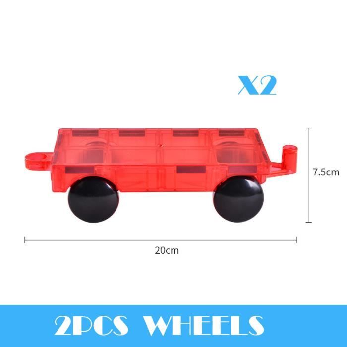 Blocs De Construction Magnétiques 120 Pièces - Jeu Éducatif Enfants 3 Ans+ Avec 2 Voitures