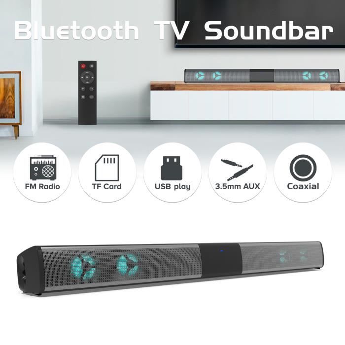 Oakcastle SB40 Barre De Son TV 60W Bluetooth HDMI ARC - Son Immersif Compact Avec Télécommande Et Montage Mural