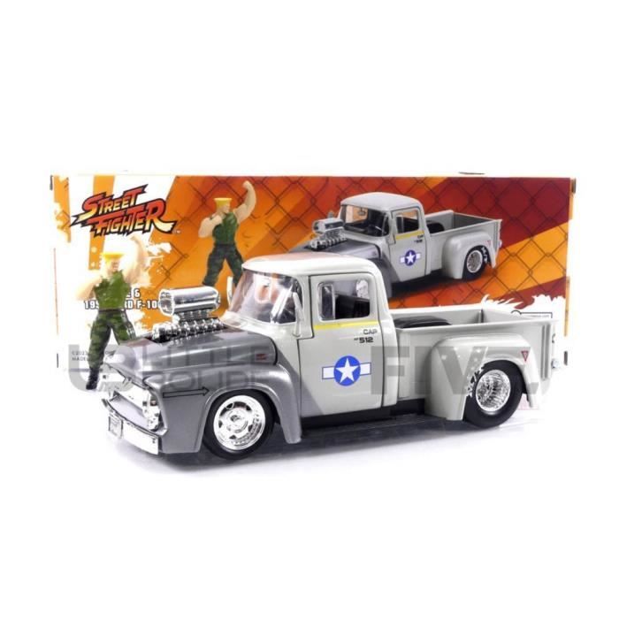 Voiture Miniature de Collection - JADA TOYS 1/24 - FORD F-100 Pick Up - 1956 - Silver - 34373S