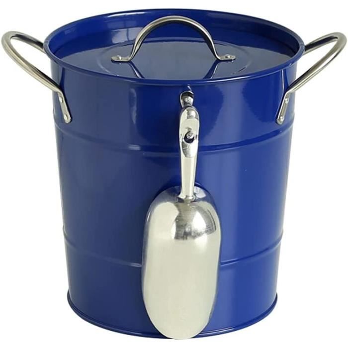 Accessoire Bar Décoration Festif Seau à Glace Transparent 8L | Pour Champagne, Vin, Bière - Double Paroi Isolante Seau à Glace 8l Prix