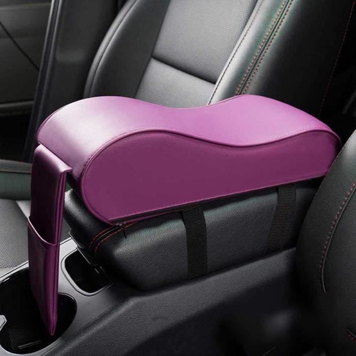 Accoudoir Central Voiture Fiesta MK6 2009-2017 – Console Rangement Textile Noir Avec Compartiment