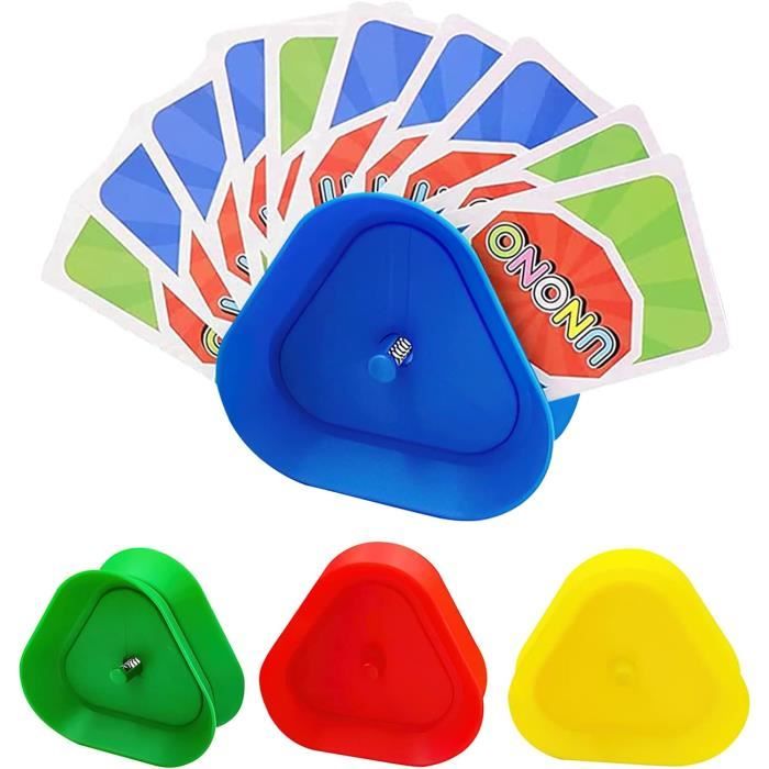 Set De 3 Porte-cartes Pour Enfants, Seniors – Mains Libres, Clip Ressort, Plastique Durable (rouge, Jaune, Bleu)