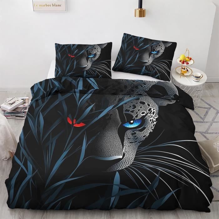 Parure de Lit 90x190 Enfant Tête De Panthère Noire Housse de Couette 90x190 110g/㎡ Microfibre + 1 Taie d'oreiller 65x65 Housse de Couette Adaptée Aux Garçons Filles Housse Couette Ado Parure de Lit 90x190 Enfant Tête De Panthère Noire Housse de Couette 90x190 110g/㎡ Microfibre + 1 Taie d'oreiller 65x65 Housse de Couette Adaptée Aux Garçons Filles Housse Couette Ado
