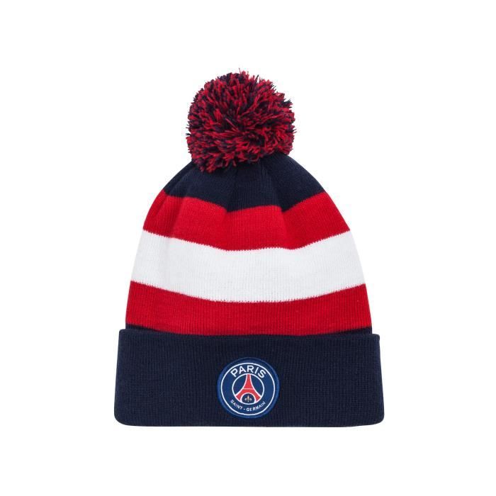 PSG - Bonnet Enfant Officiel à Pompon - Bleu, Rouge aille unique -  Cdiscount Prêt-à-Porter