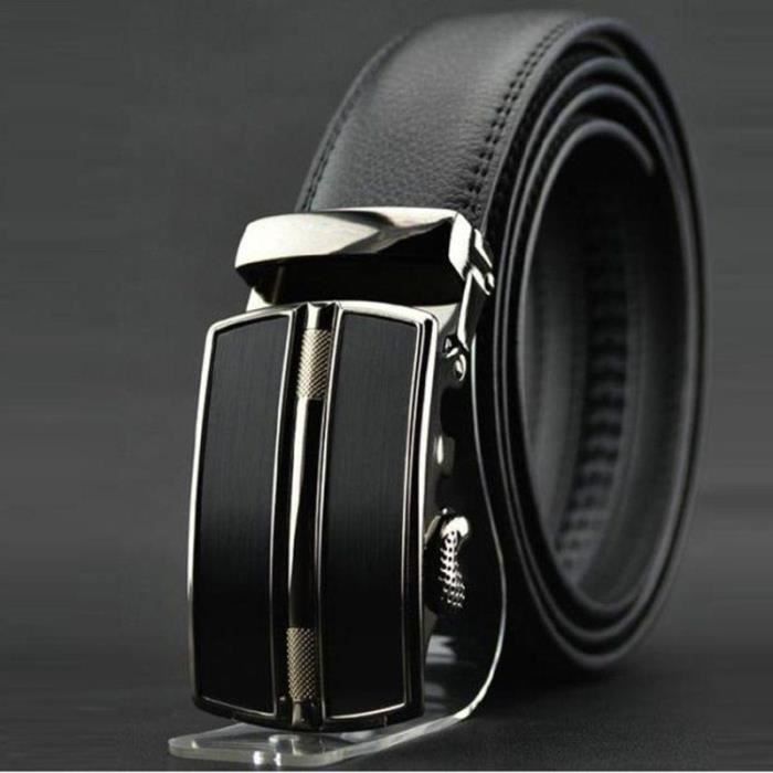 Ceinture Homme Cuir Automatique DYKANBO - Ajustement Précis Sans Trou, Longueur 130 Cm