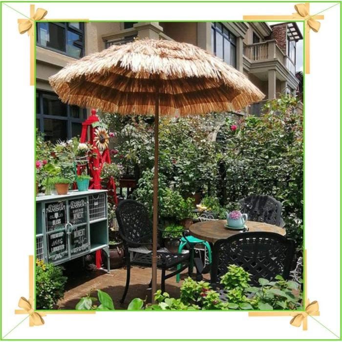 Parasol De Jardin Camp Active - Diamètre 170 Cm, Hauteur 200 Cm, Avec Pointe, Rayé Rose/Blanc, Pour Balcon, Plage, Terrasse
