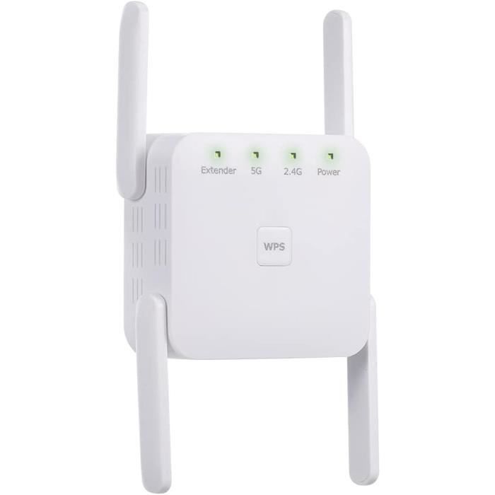 Répéteur WiFi Double Bande 1200Mbps CIEOULLIN - Amplificateur Signal Port Ethernet 100m²