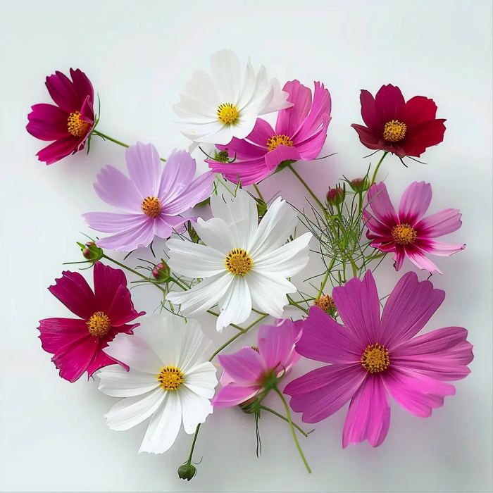 100 Graines de Cosmos Blanc Rose et Rouge - fleurs méthode BIO