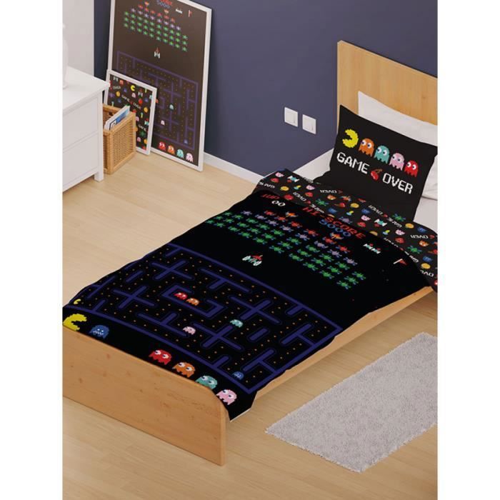 Ensemble De Housse De Couette Et Taie D Oreiller Jeux Retro Cdiscount Maison