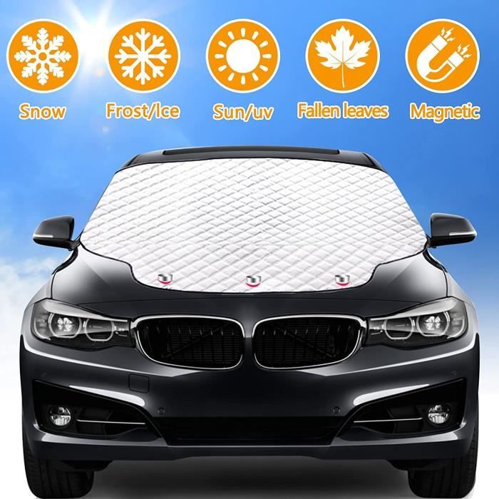 Protege Pare Brise Givre Compatible avec Opel Meriva Vivaro Zafira Corsa VXR Pare Soleil Voiture Pare Brise Repliable Bâche Pare Brise Hiver BâChe Pare Brise Protection MagnéTique