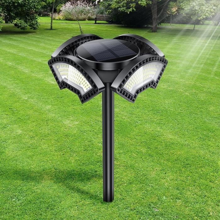 Lampe Solaire Extérieur 304 Led 1600 Lumens, Lumière Solaire Sécurité