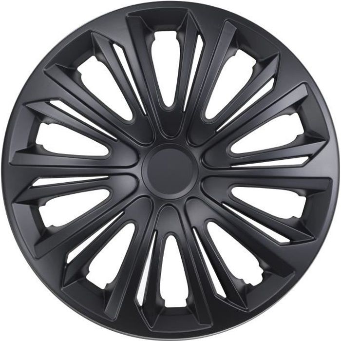 Enjoliveurs de roues STRONG 15 noir mat lot de 4 pièces