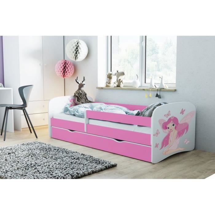 Lit enfant fée rose Kocot Kids sans tiroir sans matelas 160/80 - 5903271969739 Lit enfant fée rose Kocot Kids sans tiroir sans matelas 160/80 - 5903271969739