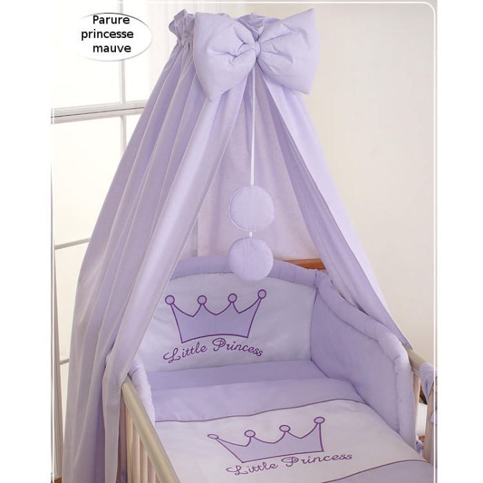 Ciel De Lit Bebe En Tissu Princesse Mauve Cdiscount Puericulture Eveil Bebe