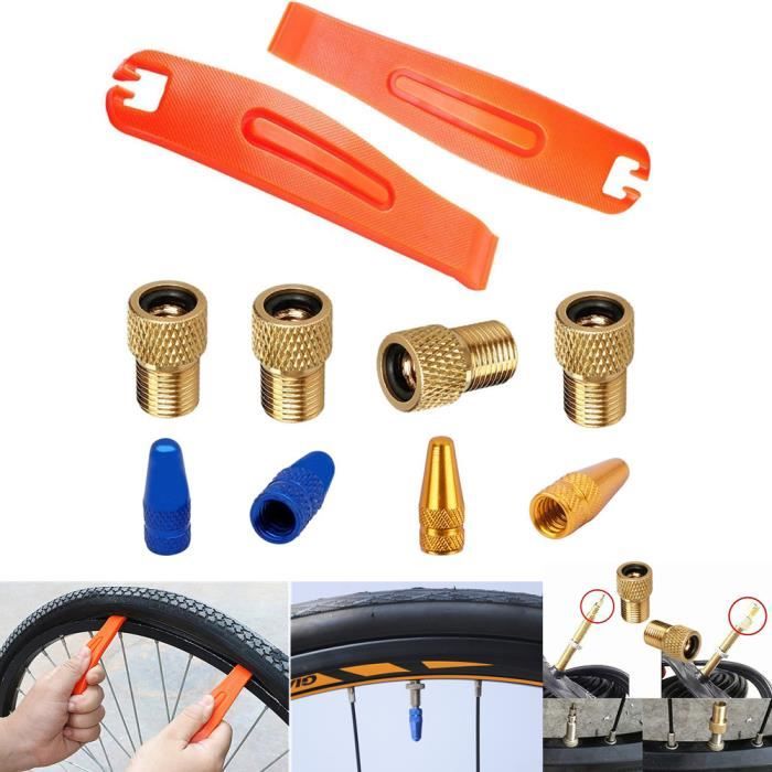 2x Nouvelle Couleur Vélo Presta Valve Tube Adaptateur Adaptateur Outil-Or