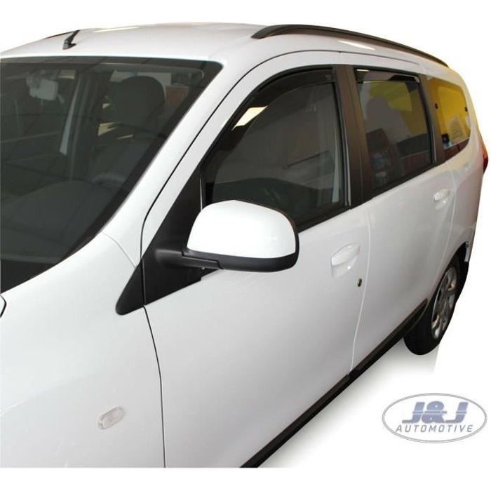 Deflettori Antiturbo Per Skoda Roomster 2006-2015 – Set 2 Pezzi Anteriori In Acrilico Nero, Antivento E Antipioggia