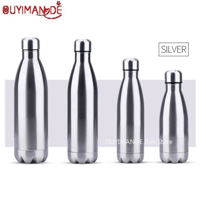 Gourde Bouteille isotherme,Bouteille Thermos Double couche en acier