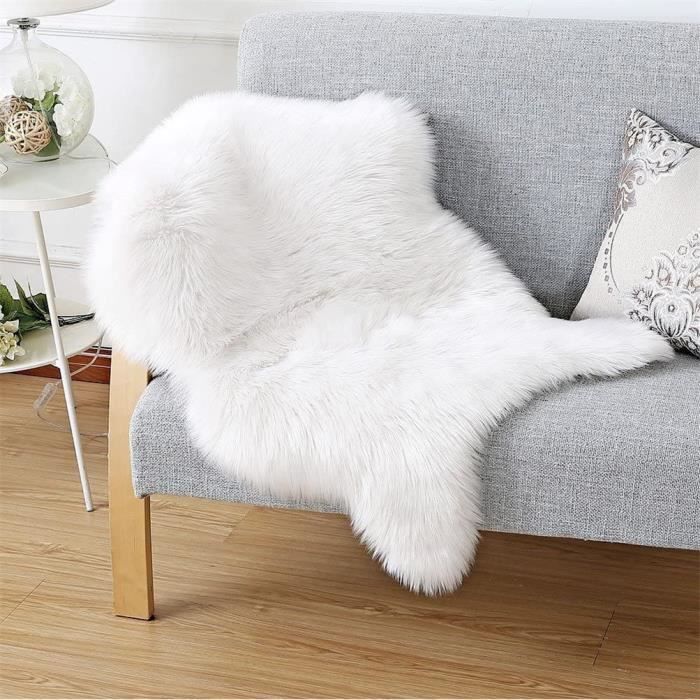 Gris, 50 x 80 cm YIHAIC Peau de Mouton synthétique,Cozy Sensation comme véritable Laine Tapis en Fourrure synthétique Faux Peau de Mouton Laine Tapis de Canapé Coussin