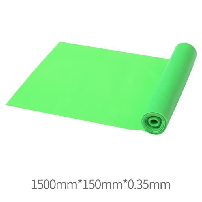5 Bandes Élastiques Musculation 1.5m TPE - Set Résistance Fitness Pilates Yoga Vert Jaune Rouge Bleu Gris