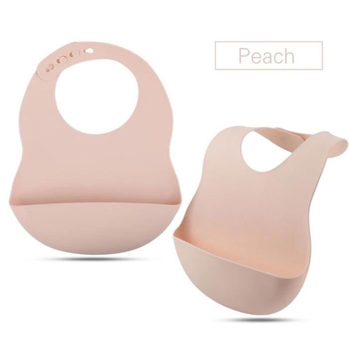 Bavoir en Siliconen avec plateau de collecte - Bavoir pour Bébé et tout-petit - Blauw