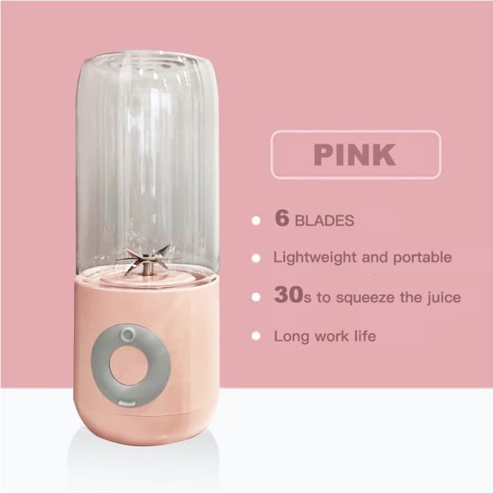 Blender - Presse agrumes électrique Portable de 500mL - Mini robot culinaire de cuisine - Type Rose