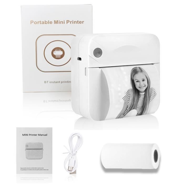 Imprimante Thermique Mini Sans Fil Bisofice A6 - Connexion Bluetooth/USB, Pour Photos, étiquettes, Notes - Papier 57mm