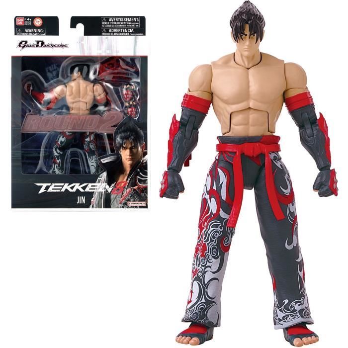 BANDAI - Tekken - Figurine d'action 17 cm - Jin Kazama Game Dimensions - 40673