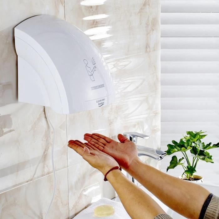 Sèche-Mains Haute Vitesse Coque ABS Blanc | Fournitures sanitaires