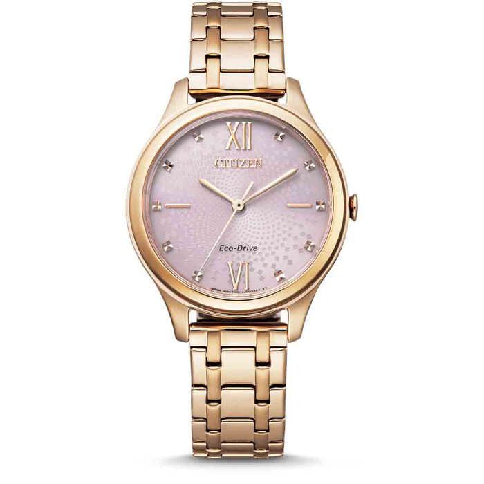 Montre Femme - Citizen - EM0503-75X - Énergie solaire - Étanchéité 5 ATM - Roségold Montre Femme - Citizen - EM0503-75X - Énergie solaire - Étanchéité 5 ATM - Roségold