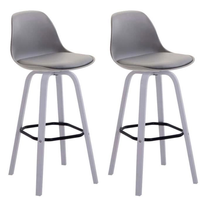 Tabouret de bar AVIKA assise et dossier similicuir chaise bar avec repose-pied Tabouret de bar AVIKA assise et dossier similicuir chaise bar avec repose-pied