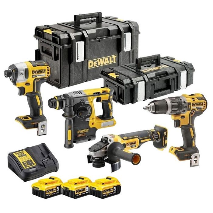 Kit 4 outils électroportatifs DeWalt DCK422P3 18V 5Ah Li Ion Brushless