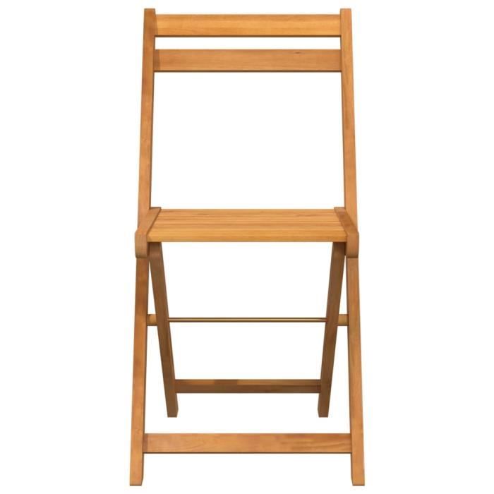drfeify chaises de bistrot pliantes lot de 4 bois d'acacia solide 85816