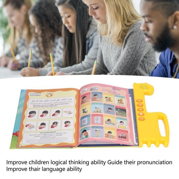 Livre Sonore Bilingue Arabe-Français – 180+ Mots, Stylet Inclus, Apprentissage Interactif Dès 3 Ans